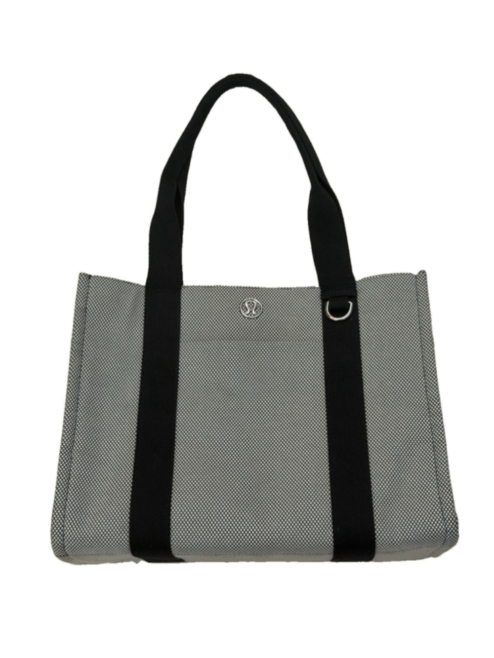 Lululemon Two-Tone Canvas Tote Large Bag Gray black 10 L